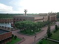 View of south hall cafetaria from 4th floor of south hall