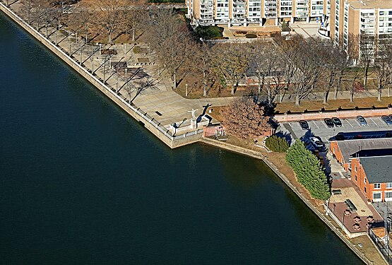 Aerial view of the memorial