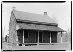 The Stony Brook meetinghouse in 1936 from the Historic American Buildings Survey