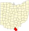 State map highlighting Lawrence County