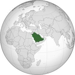 Location o Saudi Arabie