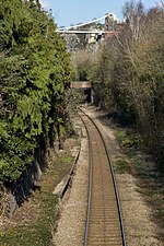 The Clifton Bridge station site and former platform in 2012