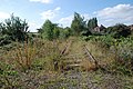 The embankment leading to Parkhead Viaduct, Oxford, Worcester and Wolverhampton Railway, England