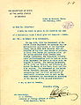 1919 - English: Declaration of the US Government welcoming the Unification of Serbs, Croats and Slovenes (Kingdom of Yugoslavia) signed by Robert Lansing, United States Secretary of State