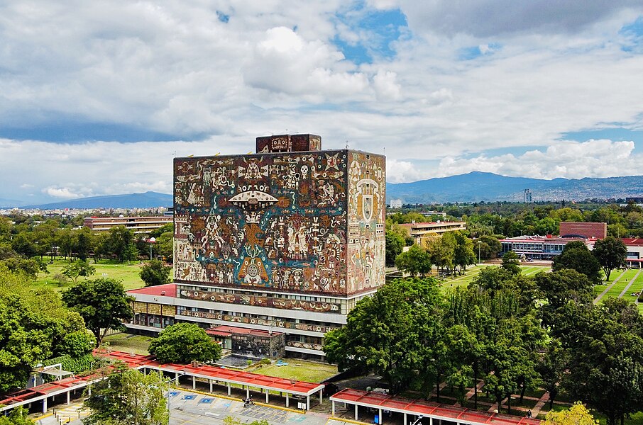 Biblioteca Central, Universidad Nacional Autónoma de México, Ciudad de México 19°20′00″N 99°11′14″W﻿ / ﻿19.3334040°N 99.1873409°W﻿ / 19.3334040; -99.1873409﻿ (Biblioteca Central, Universidad Nacional Autónoma de México)