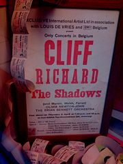 A poster for two 1971 performances in De Roma by Cliff Richard and The Shadows supported by Olivia Newton-John