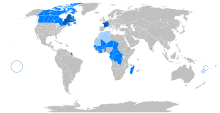 Răspândirea limbii franceze în lume