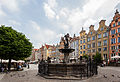 Fountain in a town square