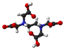 Ball and stick model of ethylenediaminetetraacetic acid