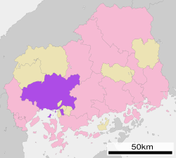 Location of Hiroshima in استان هیروشیما