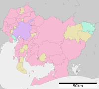 中部大学の位置（愛知県内）