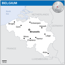 Location of Belgium