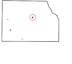 Location in Harper County and the state of Oklahoma.