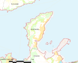 Mapa obce Roscanvel