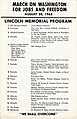 Image 10March on Washington for Jobs and Freedom program (from March on Washington for Jobs and Freedom)