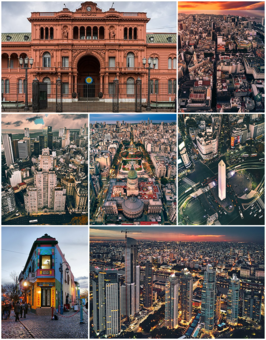 Een collage van Buenos Aires