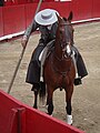 Álvaro Montes reçoit le taureau avec la garrocha