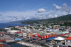 Vue panoramique de Roseau.