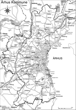 Kaart van Aarhus