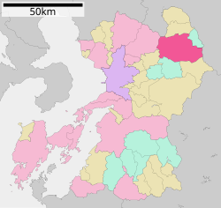 Location of Aso in Kumamoto Prefecture