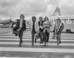 Pretty Things in The Netherlands, c. 1965. Left to Right: Brian Pendleton, John Stax, Dick Taylor, Phil May, Viv Prince