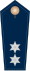 Blue epaulette with 2 silver stars