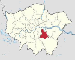 Poziția localității Lewisham