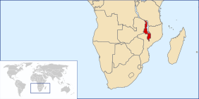 Месцазнаходжаньне Малаві