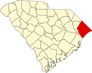 Map of South Carolina highlighting Horry County