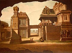 "Great Excavated Temple at Ellora" 1813