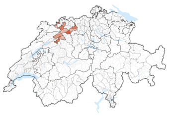 Lage des Kantons in der Schweiz