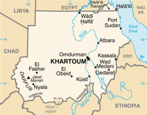 Судан на карте