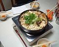 Sukiyaki with four sets of chopsticks