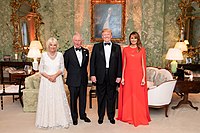 With Donald Trump and Melania Trump, then President of the United States and First Lady of the United States (4 June 2019)