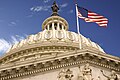 The U.S. Capitol Dome with United States Flag