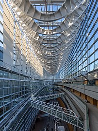 Interior of the Tokyo International Forum Glass Building, Japan