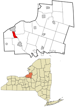 Location in Oswego County and the state of New York..