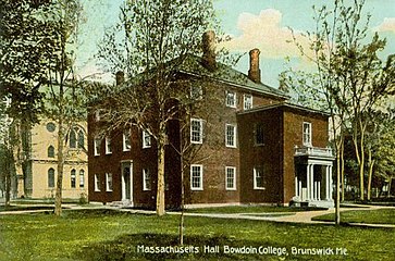 Massachusetts Hall at Bowdoin in 1907