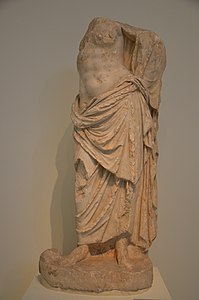 Statue of a goddess, possibly Aphrodite, found near the Monastery of Loukou (Arcadia), middle of 2nd century.