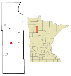 Location of Bagley, Minnesota