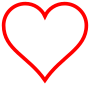 Red-outline heart icon