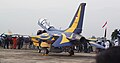 Indonesian Air Force KAI T-50i Golden Eagle at display during an airshow at Halim Perdanakusuma Air Force Base