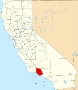 Karte von Ventura County innerhalb von Kalifornien