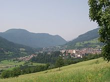 An Italian city in the mountains.