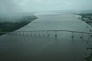 The bridge from the air.