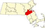 State map highlighting Norfolk County