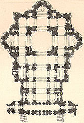 plan de la basilique selon Maderno