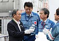 Image 53In 2020, Japanese Prime Minister Suga declined to drink the bottle of Fukushima's treated radioactive water that he was holding, which would otherwise be discharged to the Pacific. (from Pacific Ocean)