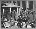 Strikers surrounding a streetcar in Indianapolis