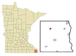 Location of Houston, Minnesota